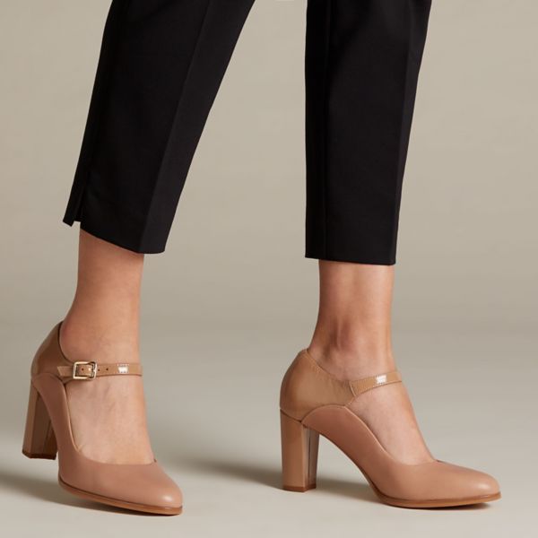 Clarks Womens Kaylin Alba Heels Praline Combi | CA-9284016